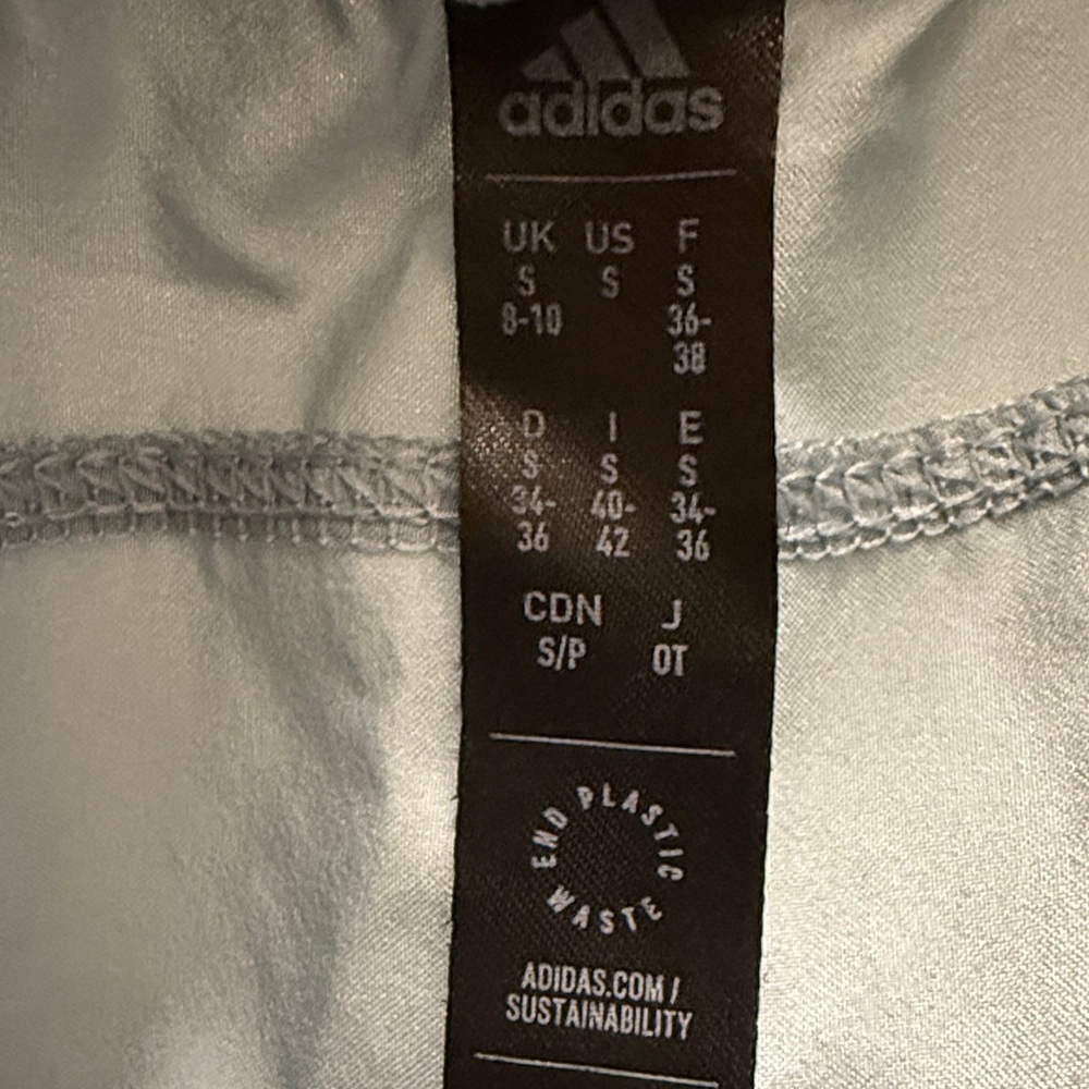 adidas Women's Light Blue Running Shorts with White Stripes, Size Small - Picture 7 of 10